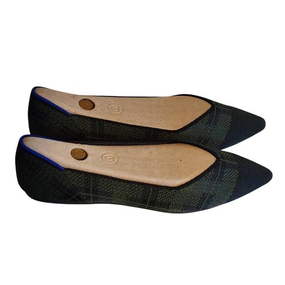Rothy's Racer Plaid Check Captoe Point Size 8.5 - Picture 1 of 8